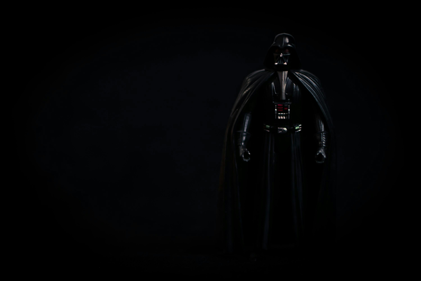 Darth Vader barely visible in darkness