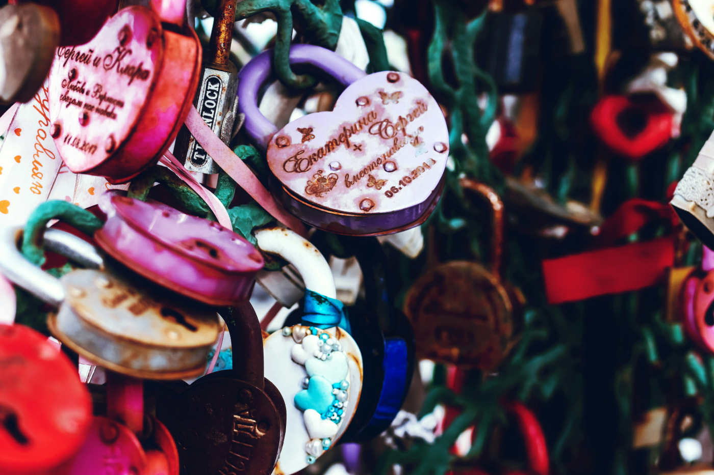 Pont des Arts bridge in France with hundreds of locks on it